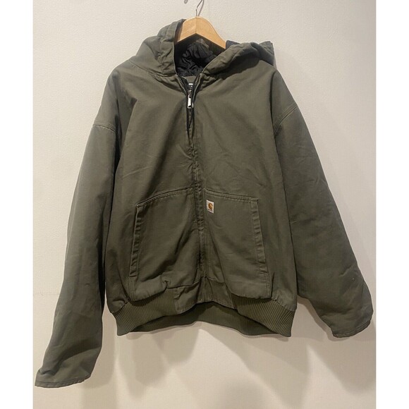 Carhartt Detroit Jacket 3M Insulated Mens Sz 4XL J130 Moss Green Gropcore - Picture 1 of 12